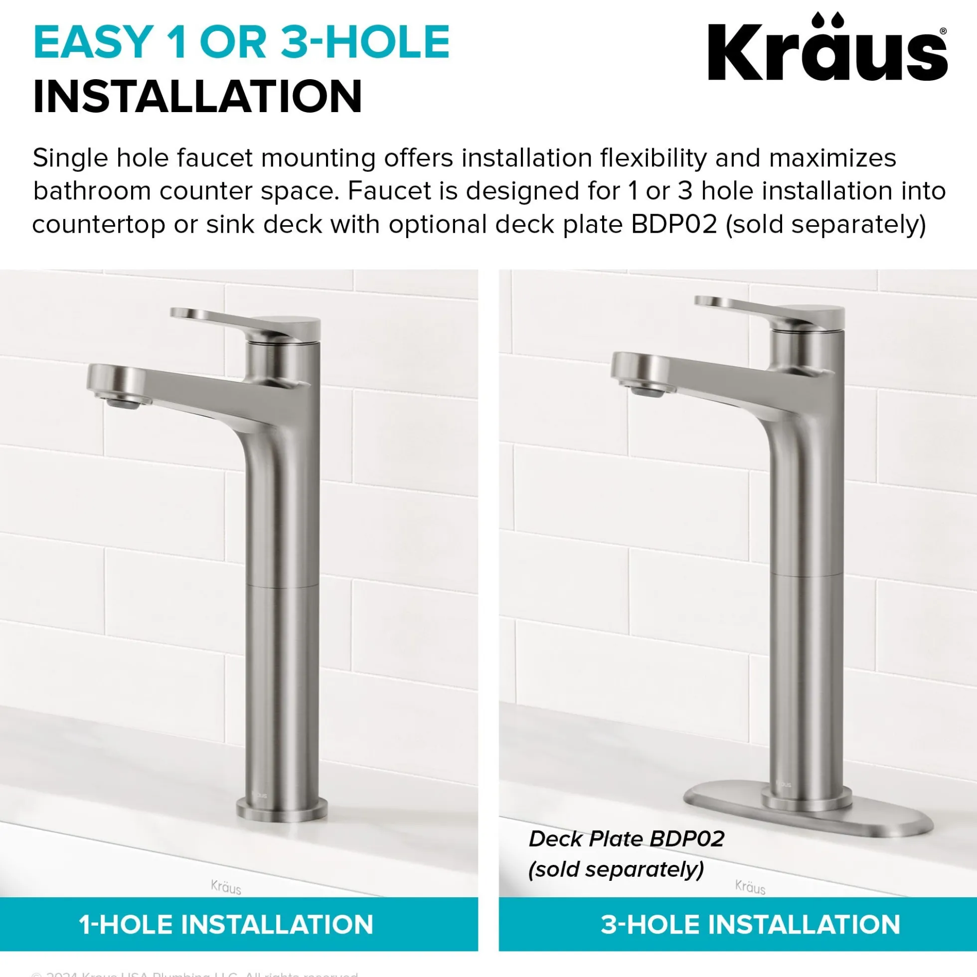 Single Handle Vessel Bathroom Faucet in Spot-Free Brushed Brass with Pop Up Drain and Supply Lines