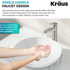 Single Handle Vessel Bathroom Faucet in Matte Black with Pop Up Drain and Supply Lines