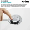 Single Handle Vessel Bathroom Faucet in Chrome with Pop Up Drain and Supply Lines