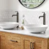 Single Handle Vessel Bathroom Faucet with Pop-Up Drain in Spot Free Stainless Steel (2-Pack)
