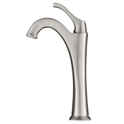 Single Handle Vessel Bathroom Faucet with Pop-Up Drain in Spot Free Stainless Steel (2-Pack)