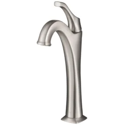 Single Handle Vessel Bathroom Faucet with Pop-Up Drain in Spot Free Stainless Steel (2-Pack)
