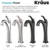Single Handle Vessel Bathroom Faucet with Pop-Up Drain in Matte Black (2-Pack)