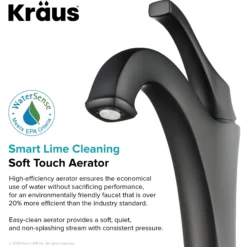Single Handle Vessel Bathroom Faucet with Pop-Up Drain in Matte Black (2-Pack)