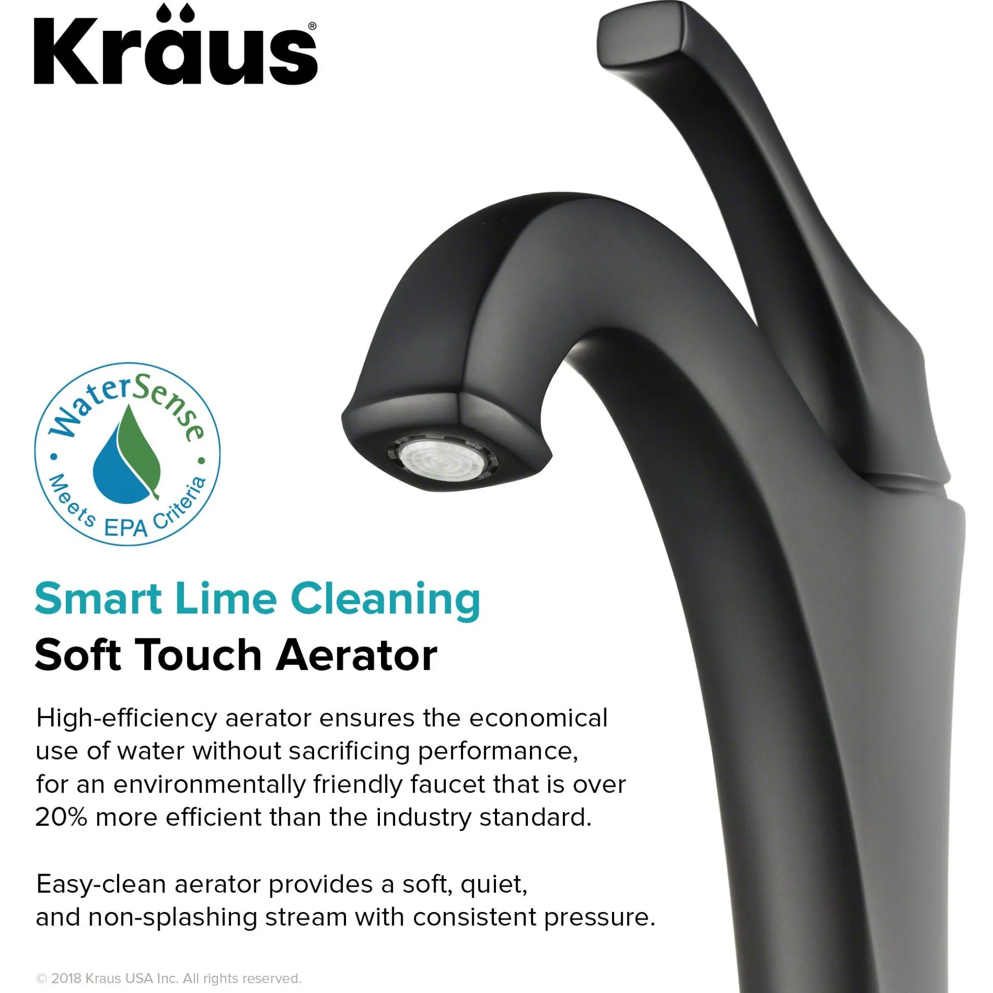 Single Handle Vessel Bathroom Faucet with Pop-Up Drain in Matte Black (2-Pack)