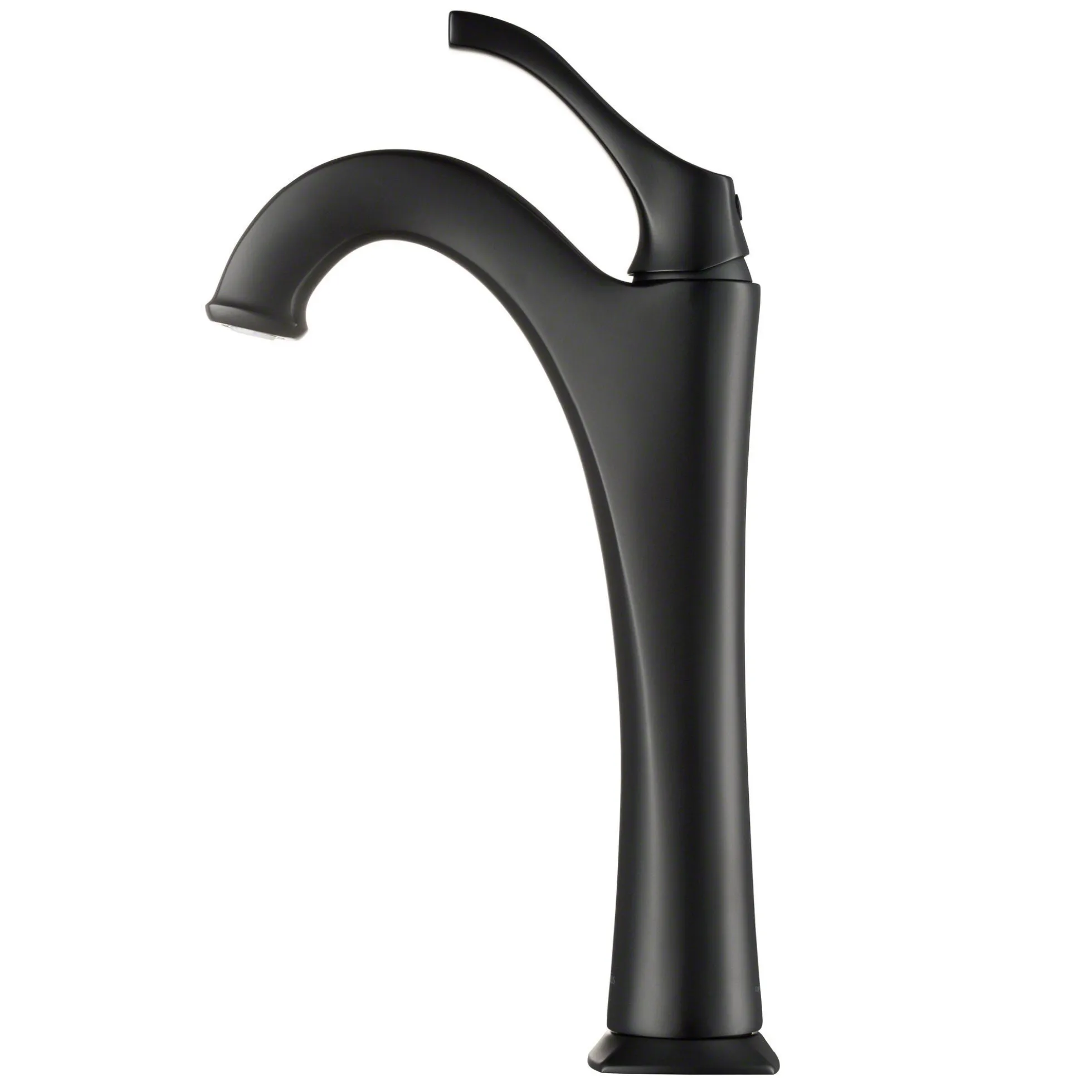 Single Handle Vessel Bathroom Faucet with Pop-Up Drain in Matte Black (2-Pack)