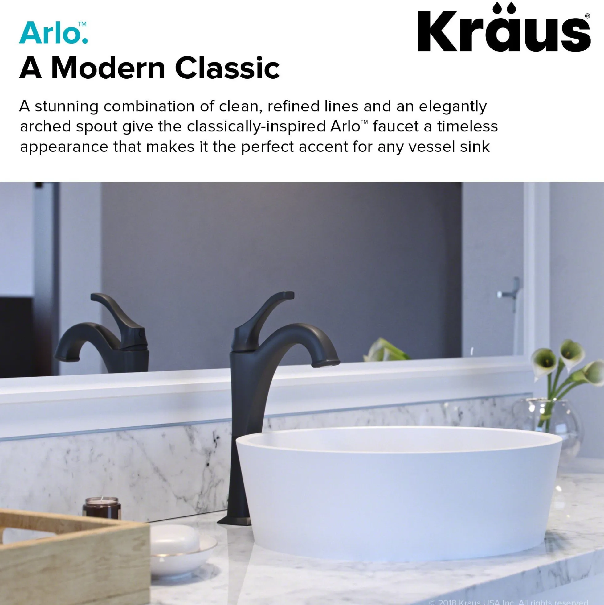 Single Handle Vessel Bathroom Faucet with Pop-Up Drain in Matte Black (2-Pack)