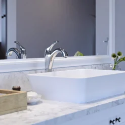 Single Handle Vessel Bathroom Faucet with Pop-Up Drain in Chrome (2-Pack)
