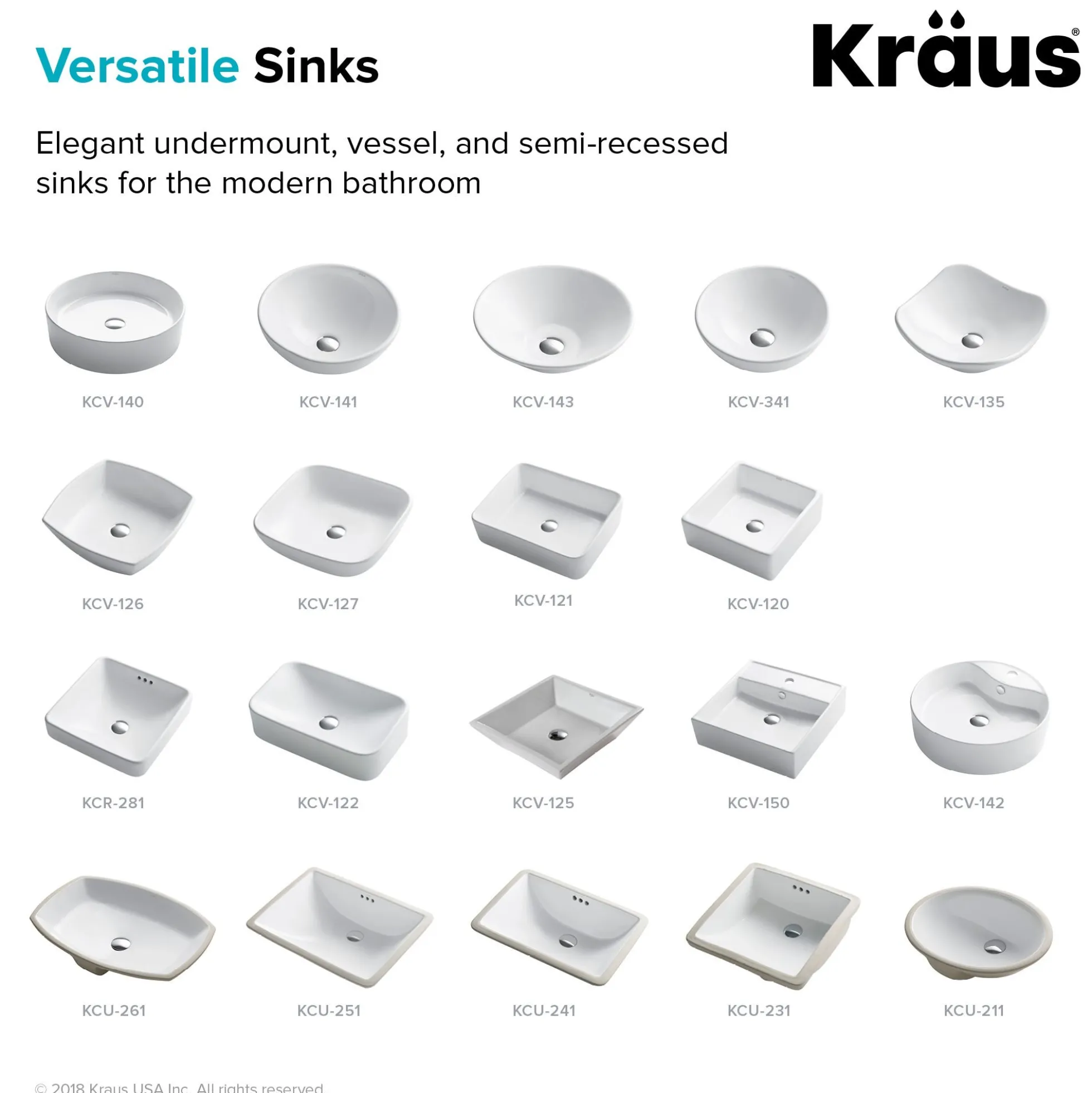 18 1/2" Square Vessel Ceramic Bathroom Sink in White