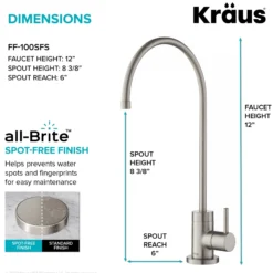 2-Stage Under-Sink Filtration System with Single Handle Drinking Water Filter Faucet in Spot-Free Stainless Steel