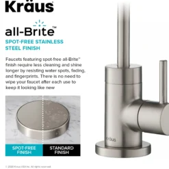 2-Stage Under-Sink Filtration System with Single Handle Drinking Water Filter Faucet in Spot-Free Stainless Steel