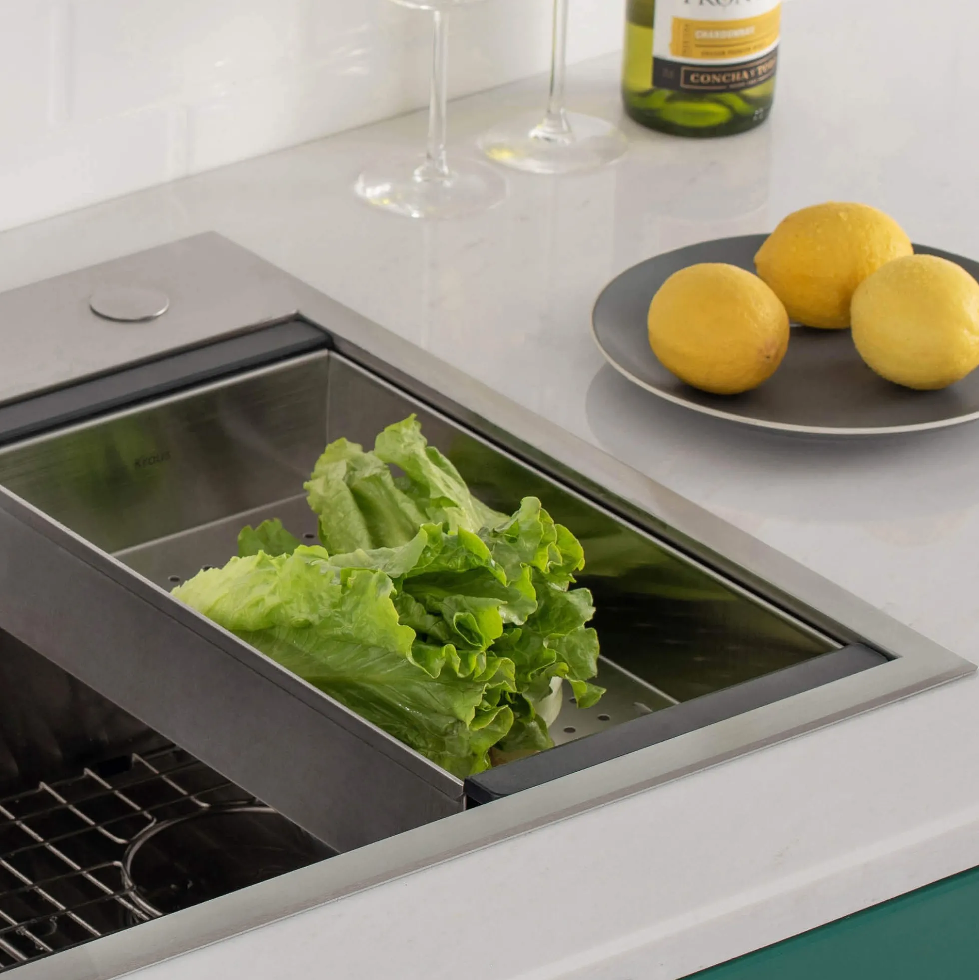 Stainless Steel Colander for Workstation Kitchen Sink