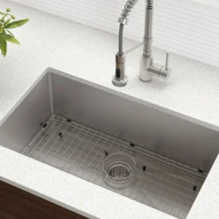 Standart PRO™ 30-inch 16 Gauge Undermount Single Bowl Stainless Steel Kitchen Sink with WasteGuard™ Continuous Feed Garbage Disposal