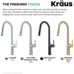 Tall Modern Pull-Down Single Handle Kitchen Faucet in Matte Black