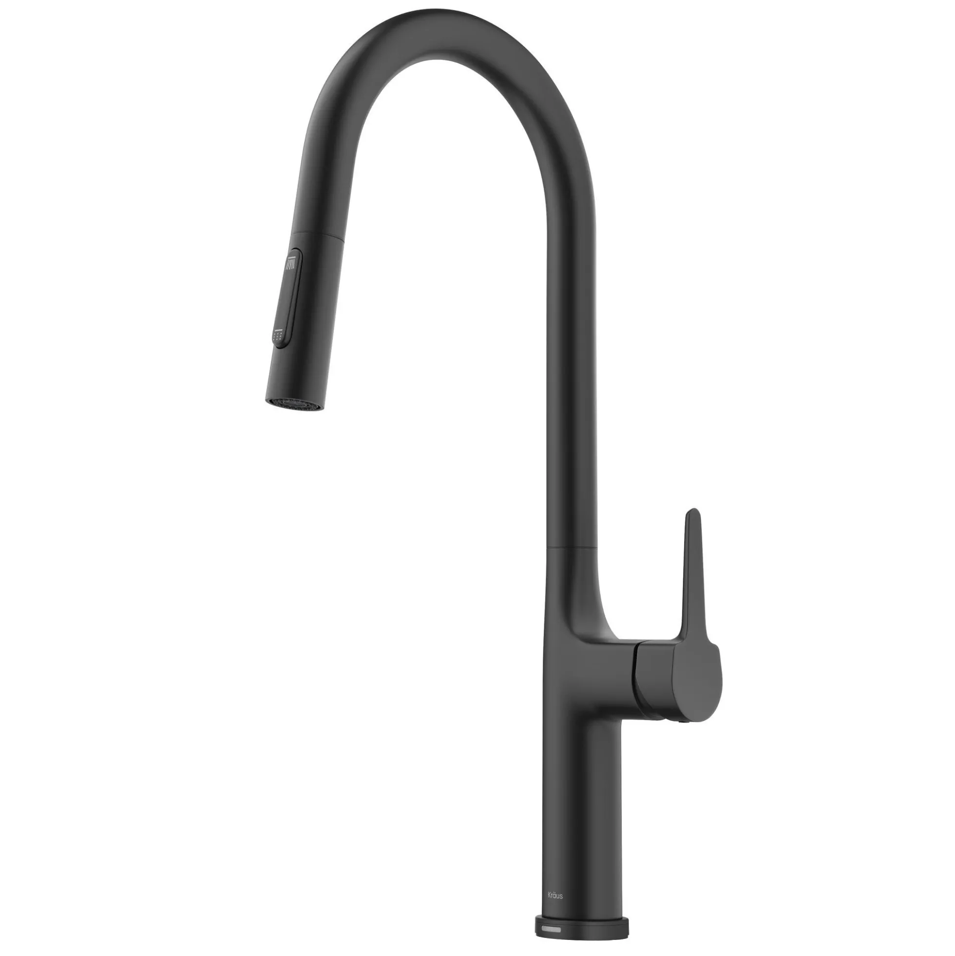 Tall ModernSingle-HandleTouch KitchenSink Faucet with Pull Down Sprayer inMatte Black