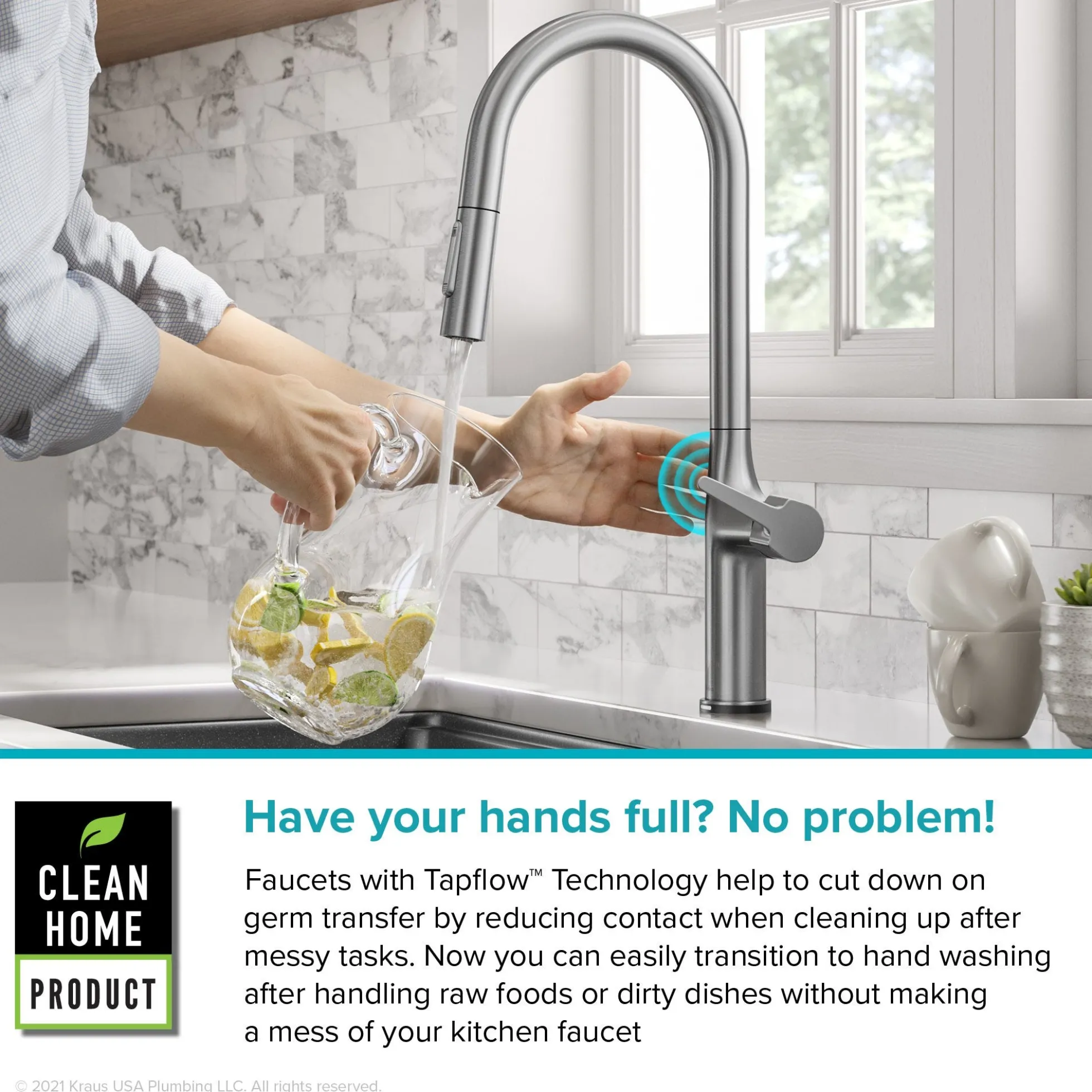 Tall ModernSingle-HandleTouch KitchenSink Faucet with Pull Down Sprayer inMatte Black