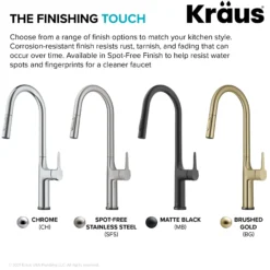 Tall Modern Single-HandleTouch KitchenSink Faucet with Pull Down Sprayer inSpot Free Stainless Steel