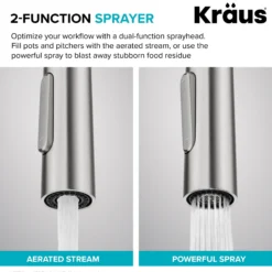 Tall Modern Single-HandleTouch KitchenSink Faucet with Pull Down Sprayer inSpot Free Stainless Steel