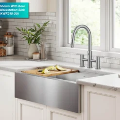 Touchless Sensor Bridge Kitchen Faucet with Pull-Down Sprayhead in Spot-Free Stainless Steel