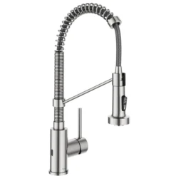 Touchless Sensor Commercial Style 2-Function Single Handle Pull-Down Kitchen Faucet in Spot-Free Stainless Steel