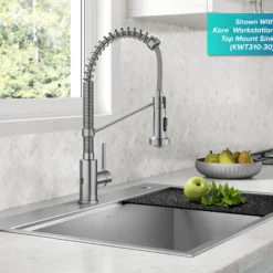 Touchless Sensor Commercial Style 2-Function Single Handle Pull-Down Kitchen Faucet in Spot-Free Stainless Steel