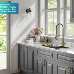 Touchless Sensor Commercial Single Handle Pull Down Kitchen Faucet in Spot Free Antique Champagne Bronze