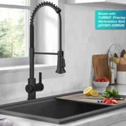 Touchless Sensor Commercial Single Handle Pull Down Kitchen Faucet in Matte Black