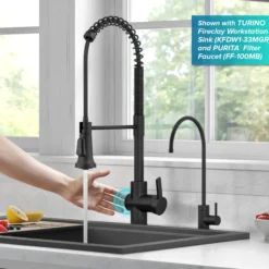 Touchless Sensor Commercial Single Handle Pull Down Kitchen Faucet in Matte Black