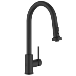 Touchless Sensor 2-Function Single Handle Pull Down Kitchen Faucet in Matte Black