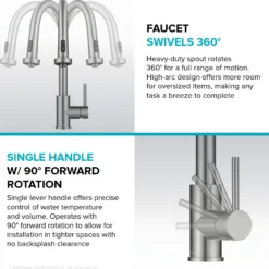 Touchless Sensor 2-Function Single Handle Pull Down Kitchen Faucet in Spot-Free Brushed Brass