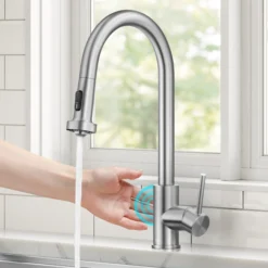 Touchless Sensor 2-Function Single Handle Pull Down Kitchen Faucet in Spot-Free Stainless Steel