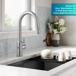 Touchless Sensor Pull-Down Single Handle Kitchen Faucet in Spot-Free Stainless Steel