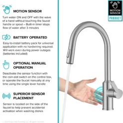 Touchless Sensor Pull-Down Single Handle Kitchen Faucet in Spot-Free Stainless Steel