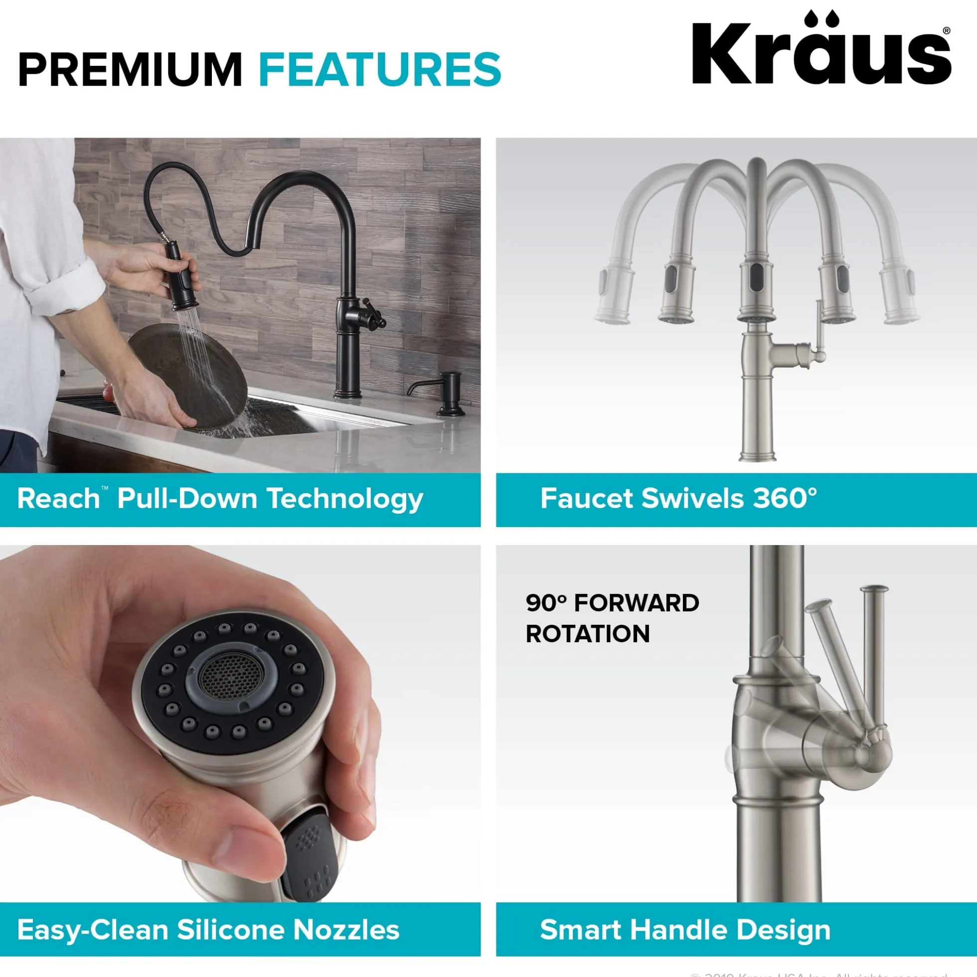 Traditional Single Handle Pull-Down Kitchen Faucet in Oil Rubbed Bronze
