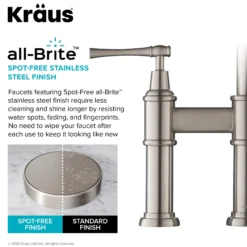 Transitional Bridge Kitchen Faucet and Water Filter Faucet Combo in Spot Free Stainless Steel