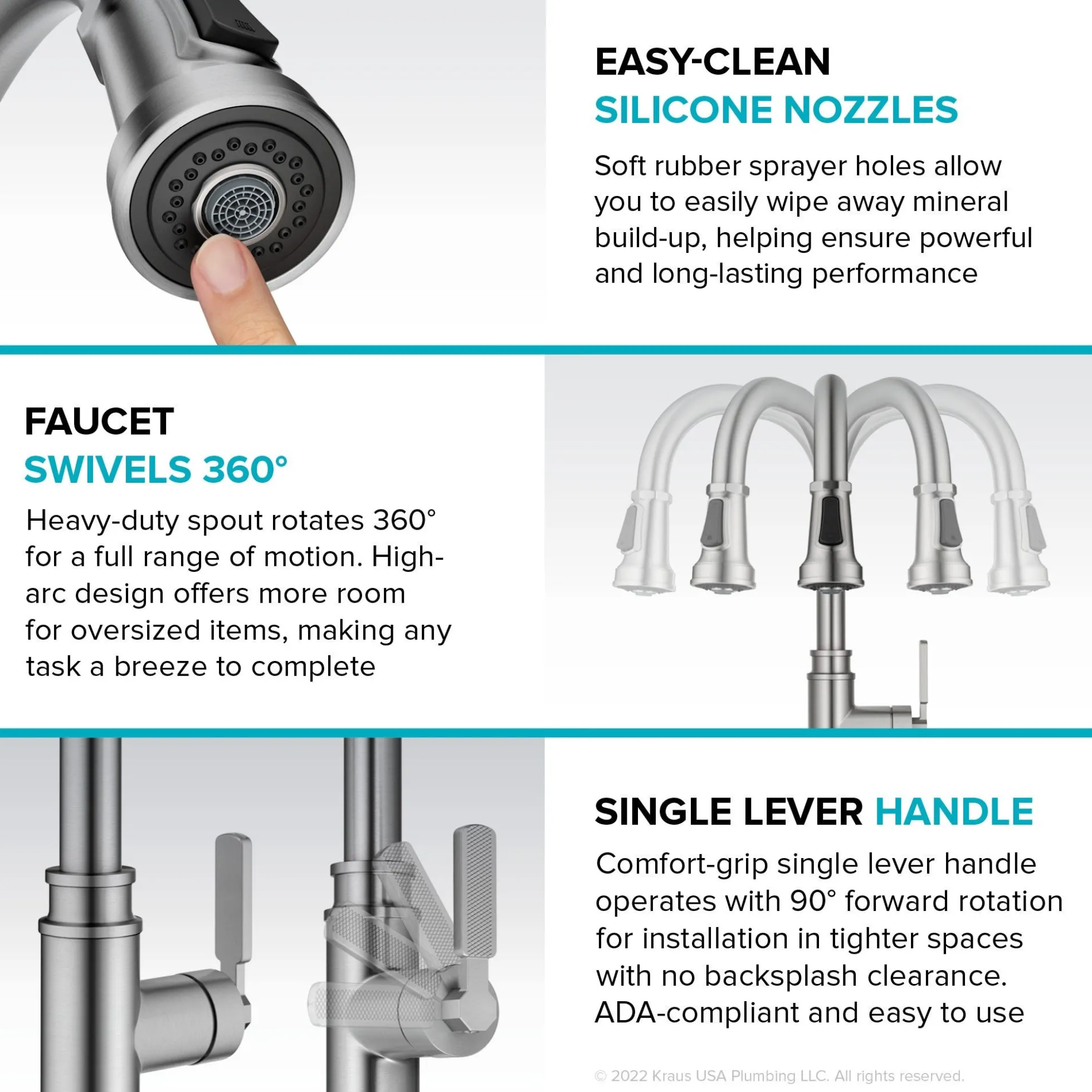 Transitional Industrial Pull-Down Single Handle Kitchen Faucet in Spot-Free Stainless Steel