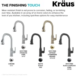 Transitional Industrial Pull-Down Single Handle Kitchen Faucet in Spot-Free Stainless Steel