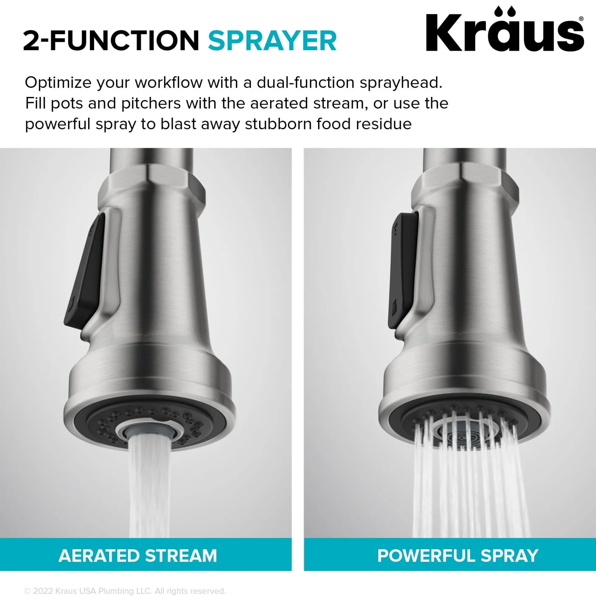 Transitional Industrial Pull-Down Single Handle Kitchen Faucet in Spot-Free Stainless Steel