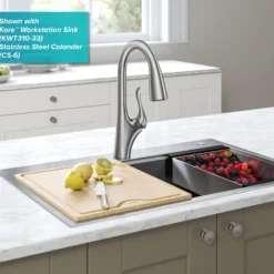 Transitional Single Handle Pull-Down Kitchen Faucet in Spot Free Stainless Steel