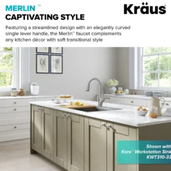 Transitional Single Handle Pull-Down Kitchen Faucet in Spot Free Stainless Steel