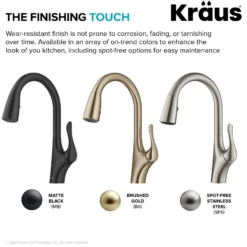 Transitional Single Handle Pull-Down Kitchen Faucet in Spot Free Stainless Steel