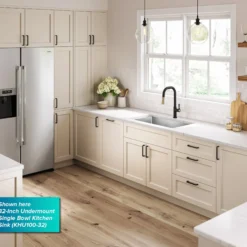 33" Undermount 60/40 Double Bowl 16 Gauge Stainless Steel Kitchen Sink