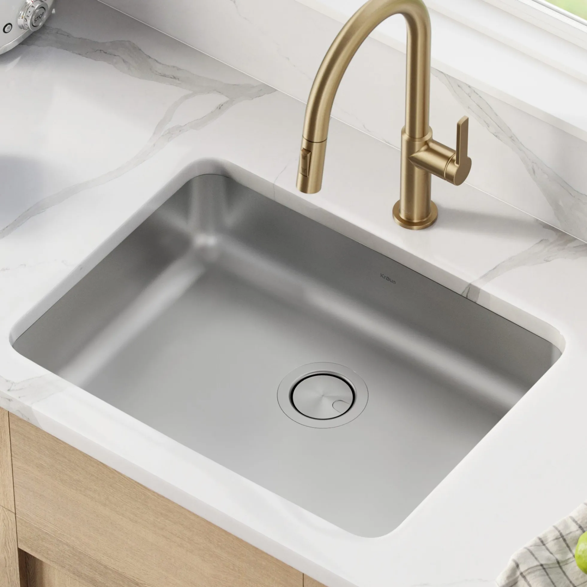 25" Undermount 16 Gauge Stainless Steel Single Bowl ADA Kitchen Sink