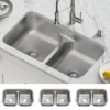 32” Undermount 18 Gauge Stainless Steel 50/50 Double Bowl Kitchen Sink (Builder Pack of 3)