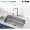 32” Undermount 18 Gauge Stainless Steel Single Bowl Kitchen Sink
