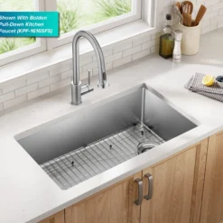 33” Undermount Single Bowl 18-Gauge Stainless Steel Kitchen Sink