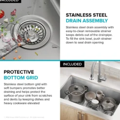 33” Undermount Single Bowl 18-Gauge Stainless Steel Kitchen Sink