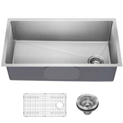 33” Undermount Single Bowl 18-Gauge Stainless Steel Kitchen Sink