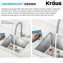 26" Undermount Single Bowl 16 Gauge Stainless Steel Kitchen Sink