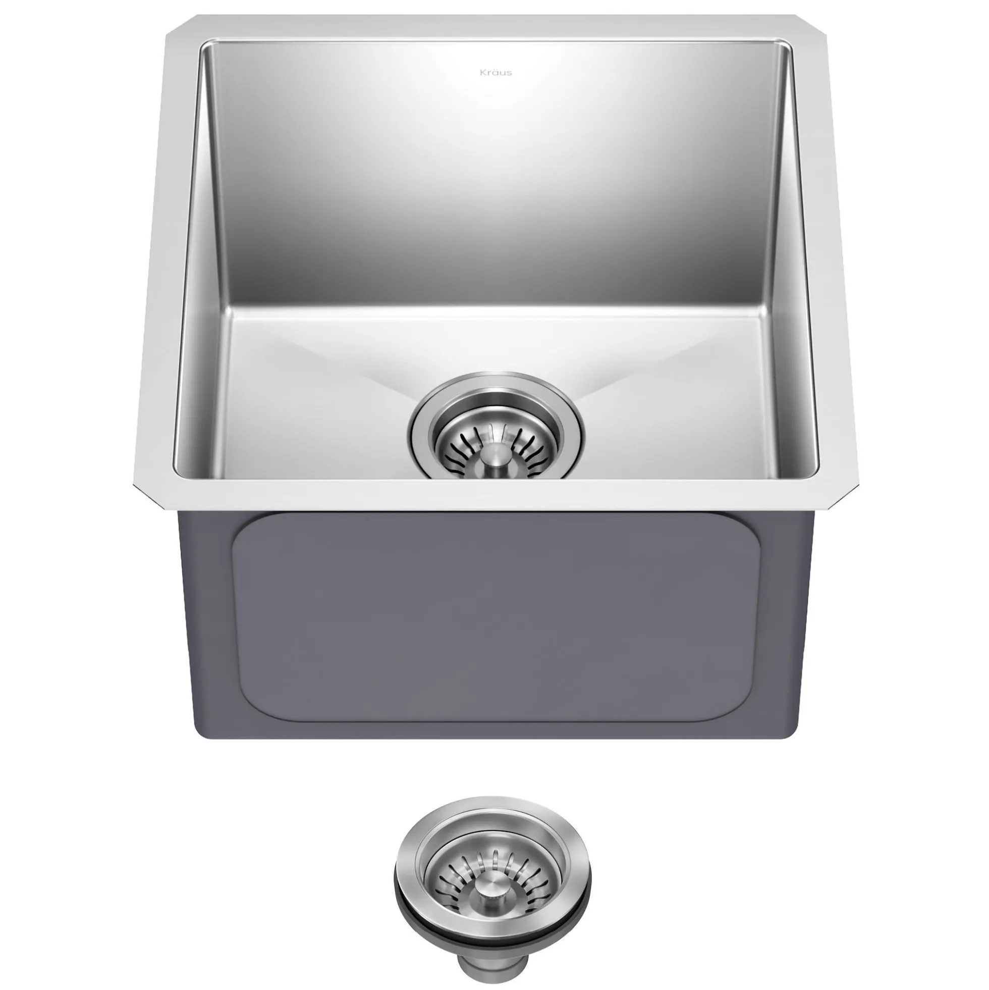 17" Undermount Single Bowl 16 Gauge Stainless Steel Bar Kitchen Sink